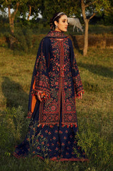 3PC EMBROIDERED DHANAK DRESS BS - 414