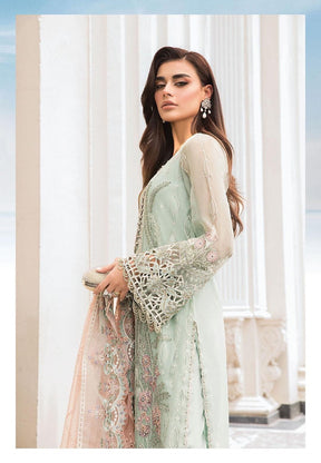 3PC SEQUENCE EMBROIDERED CHIFFON DRESS Bs- 432